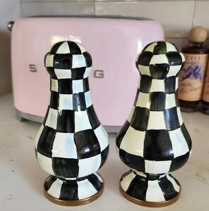 Mackenzie-Childs Courtly Check Large Salt & Pepper Shakers